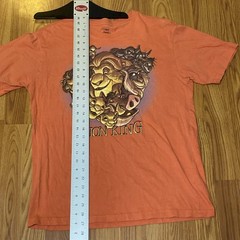 Lion King Disney Mufasa & Simba Orange Graphic T Shirt Sz M