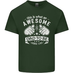 Awesome Dad to Be Looks New Dad Daddy Mens Light Cotton T-Shirt