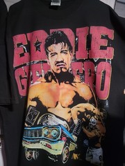 EDDIE GUERRERO LATINO HEAT ON A SHAKA HEAVYWEIGHT GARMET DYED T SHIRT “MODERN”
