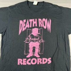 Port & Company Death Row Records T Shirt Mens XL Black Cotton Graphic Crew Neck