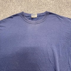Vintage Hanes T-Shirt Men’s Medium Stained Blank Cotton Blend Heavyweight Blue