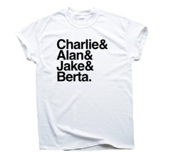 Charlie Alan Jake Berta Tshirt Two and A Half Men Lovers Characters Gift Present