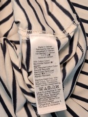 NWT J.Crew Size L Relaxed Vintage Wash T-Shirt Stripe Ivory Navy Lancet BZ100