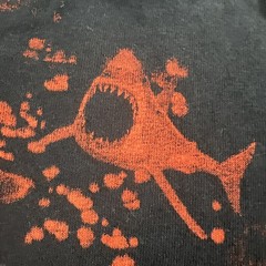 Vintage Great White Shark Bloody All Over Print T Shirt Sz XXL Yazbek Tag Mexico