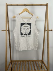 VTG Budhha Siddhartha Inquire Within Zen Meditate Chopped Tank Top Shirt Size M
