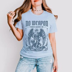 Vintage Archangel Michael Shirt Prayer Bible Scripture Tee Jesus Faith Christian