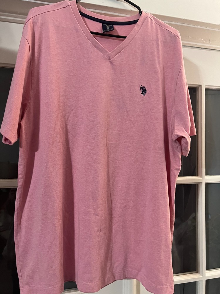 US Polo Association Mens T-shirt Pink