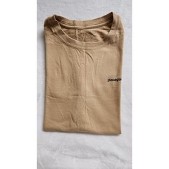 Patagonia Mens Tan Organic Cotton Fitz Roy Trout Graphic T-Shirt Size M 59590S13