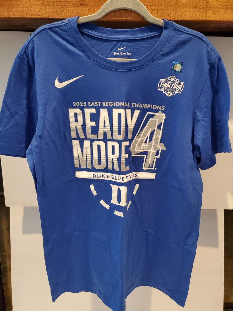 Nike Shirt Mens L Royal Blue Duke Blue Devils 2025 Final Four Ready 4 More New