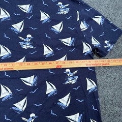 Polo Ralph Lauren Sailboat Print T-Shirt Mens Size XL Navy Custom Slim Fit NWT