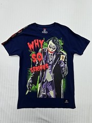 Joker Men’s Navy ‘Why So Serious’ Graphic T-Shirt Size L