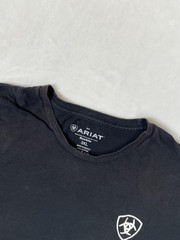 Ariat T-Shirt Mens 3XL Black Buckle Aztec Logo Graphic Western Southwestern