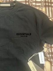 Essentials Fear of God Men’s Black Logo Crew Neck Short Sleeve T-Shirt XS