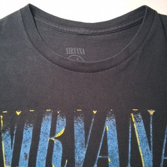 Nirvana Band Shirt L Smile Face 1990s Alternative Rock Band Graphic Faded READ