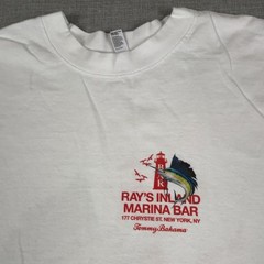 Tommy Bahama T-Shirt Mens 2XL White Rays Inland Marina Bar Graphic Tee