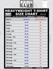 Pro Club Men’s Heavyweight Cotton Short Sleeve Crew Neck T-Shirt