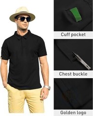 Men’s Tactical Polo T-Shirt Quick Dry Combat Short Sleeve Team Work Casual Shirt