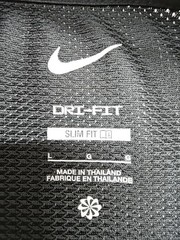 NIKE Men’s Dri-FIT Black/White Slim Fit T-Shirt L/G Performance Size Large/G