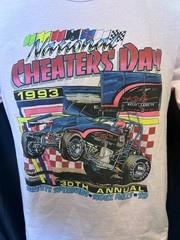 Hanes Beefy-T National Cheaters Day 1993 Huset’s Speedway Pink Men’s M T-Shirt