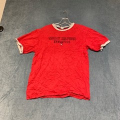 Tommy Hilfiger Athletics T Shirt Mens Large Red Cotton Logo Summer Regular Fit