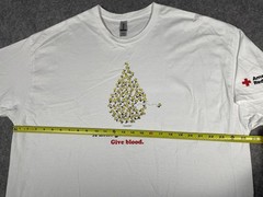 American Red Cross Peanuts Snoopy Woodstock Blood Donor T-shirt Mens 2XL White