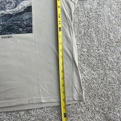 Vincent Van Gogh Shirt Mens XL Beige The Starry Night Graphic Mighty Fine Tee