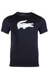 Lacoste SPORT Mens 3D Print Crocodile Jersey T-Shirt in Navy Blue TH2042-51 525