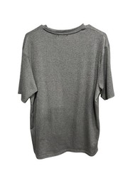 Claiborne Mens Gray Ribbed Short Sleeve Tee Size Large Casual Lightweight Knit