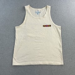 Chubbies Tank Top Shirt Mens Small Beige Surf Graphic Sleeveless Windsurf Retro