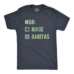 Mens Marriage Margaritas T Shirt Funny Checklist Drinking Married Joke Tee for