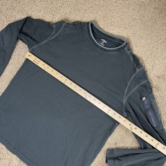 Kuhl Kommando Crew WildFibre Shirt Mens M Gray Zip Pocket Long Sleeve