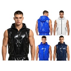 Men Waterproof Outwear Sports Coat Raincoat Sportsuits Windbreaker Hooded Vest