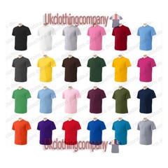 Gildan Heavy Cotton short sleeve crew neck t shirt-mens womens tops – 40 colours