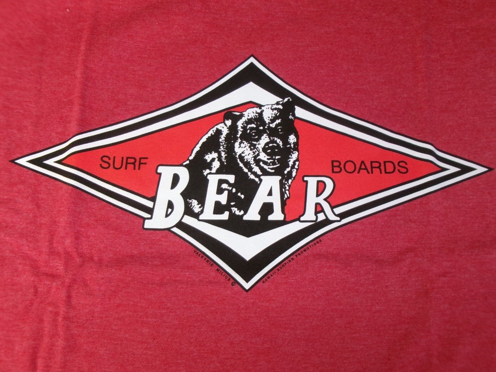 BEAR SURFBOARDS BIG & TALL SIZE 3XLT RED COLOR SILK SCREENED NEW