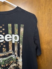 Jedco Jeep Wrangler Graphic Tee With Flag Short Sleeve T-Shirt Mens Size Large
