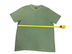 Common People Ottoman Texture Shirt Garment Dye Relaxed Fit Green L Ribbed Sleek
