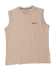 CHAMPION Mens Vest Top Medium Off White Cotton DW86