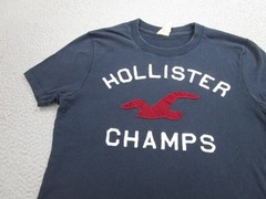Hollister Shirt Mens Small Navy Blue Champs Seagull Logo Applique Embroidered
