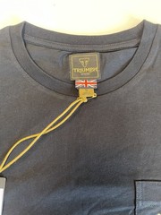 Triumph Motorcycles T-Shirt Mens Small Newlyn Jet Black Graphic Logo Cotton