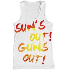 Suns Out Guns Out Vest All Over Print Summer Holiday Dope Tank Top Men New Gym