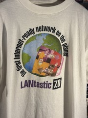 Vintage LANtastic 7.0 Internet 90s Computer Tech Company T-shirt XL