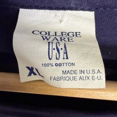 College Ware Vintage USA Patch T-Shirt Men’s XL Single Stitch Blue USA