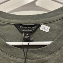 Banana Republic Luxe Touch Performance T-Shirt Mens XL Olive Green Anti-Odor NWT