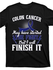 Colon Cancer Awareness “Finish the Fight” Graphic T-Shirt – Unisex Soft Breathab