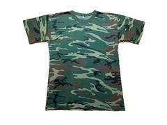 Vintage Woodland Camo XL T Shirt Mens 90s Single Stitch Army Made In USA