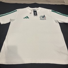 Adidas Medium 2026 Mexico Soccer DNA Tee Shirt White Green JZ6471 NWT $35