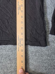 George Long Sleeve Tee T Shirt Mens Sz S (34-36) Black 100% Cotton Crew Neck