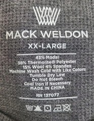 New Mack Weldon Warm Knit Long Sleeve Shirt Men’s US Size XXL