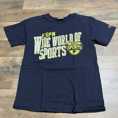Walt Disney T-Shirt ESPN Wide World Of Sports Blue Adult Size M Medium Champion