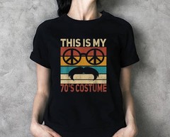 This Is My 70s Costume Styles Vintage Men 70’s Disco Outfit Gift Him Her T-shirt